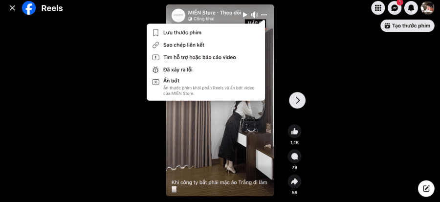 Tải reels Facebook trên máy tính