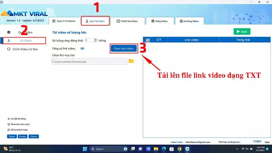 Cách tải clip TikTok không dính logo hàng loạt