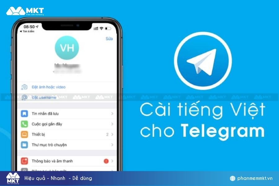 Hướng dẫn cách cài tiếng việt cho Telegram trên điện thoại