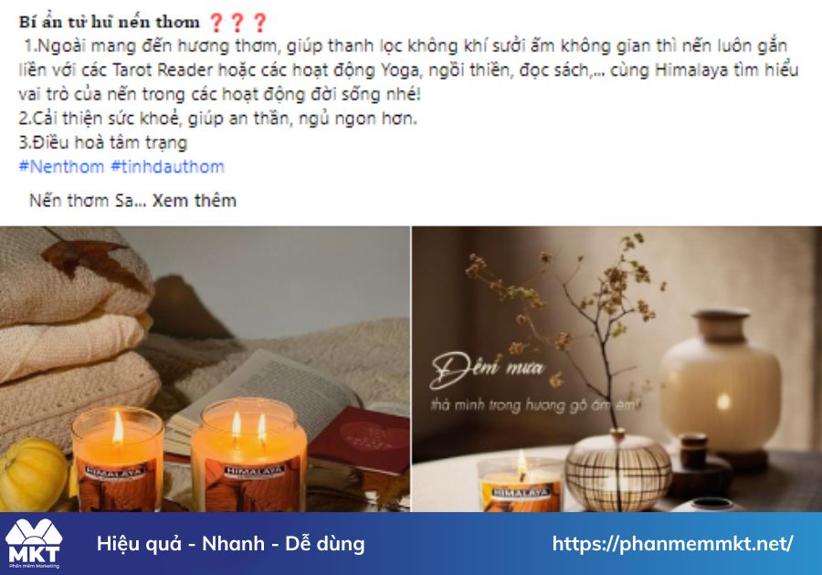 Content nến thơm mô tả hương thơm của nến