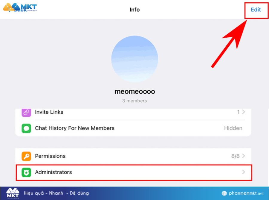 Cách tạo nhóm bán hàng Telegram bằng máy tính