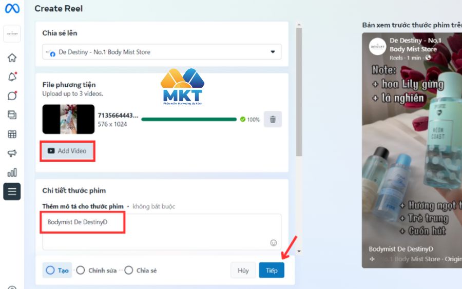 Cách đăng Reels trên Fanpage Facebook bằng máy tính