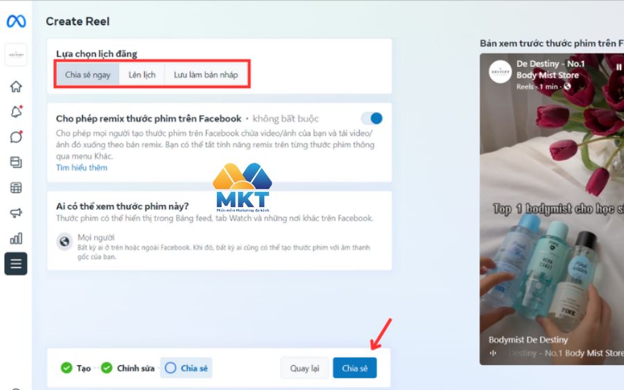 Cách đăng Reels trên Fanpage Facebook bằng máy tính