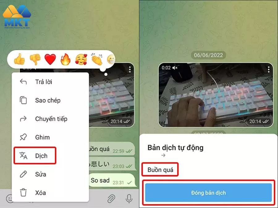 Cách dịch tin nhắn trên Telegram