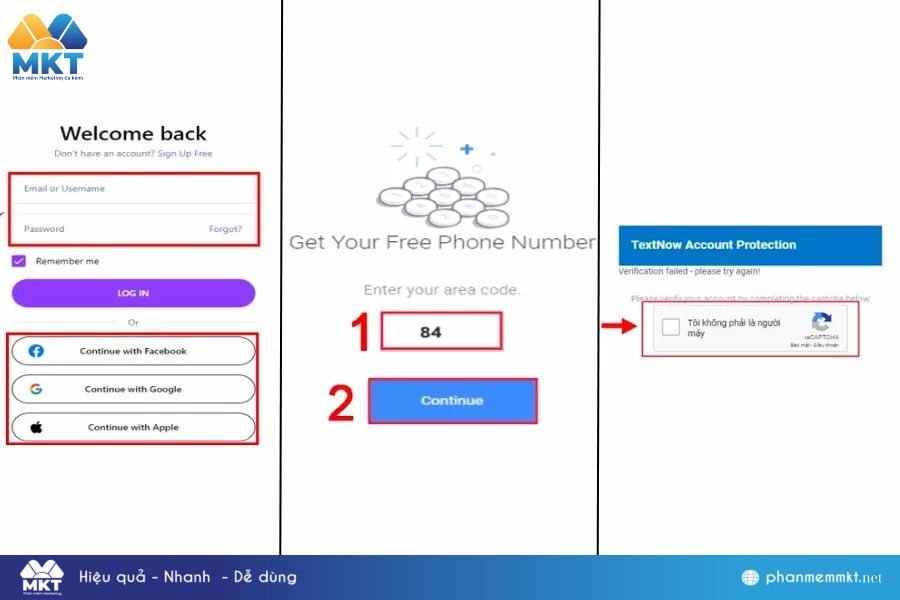 Lấy số điện thoại ảo từ TextNow