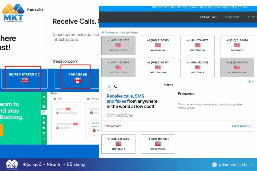 Lấy số điện thoại ảo trên FreePhoneNum