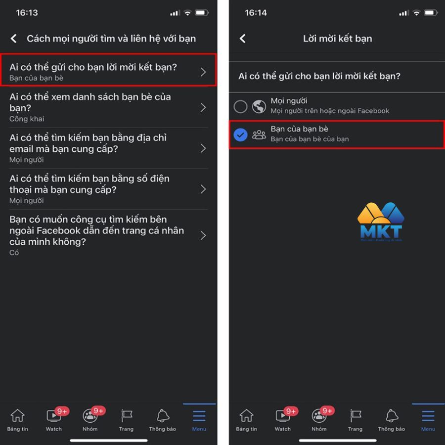 Cách ẩn nút kết bạn Facebook trên điện thoại