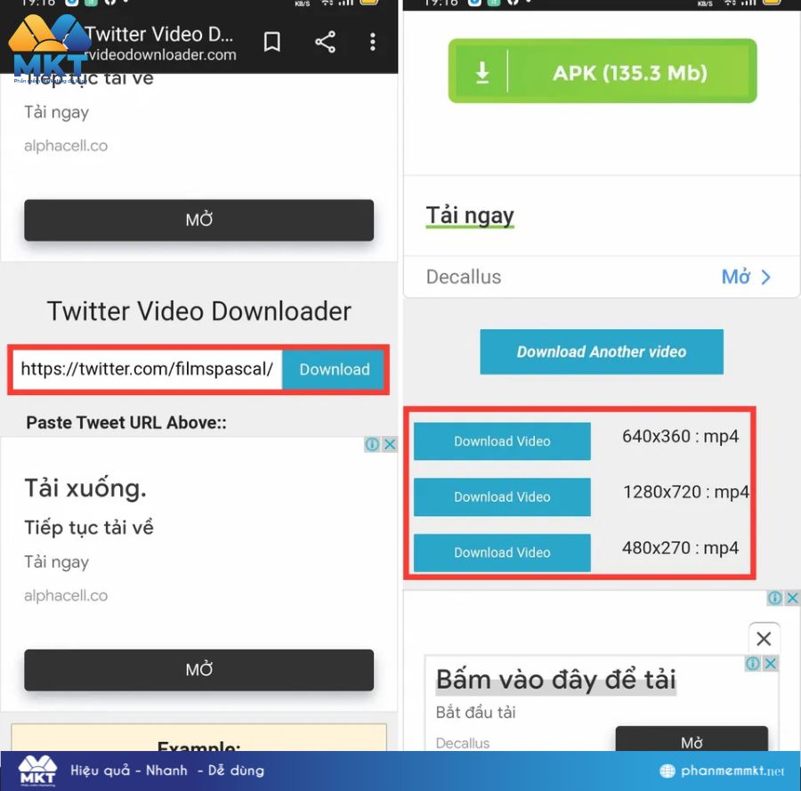 Cách tải video trên Twitter về android