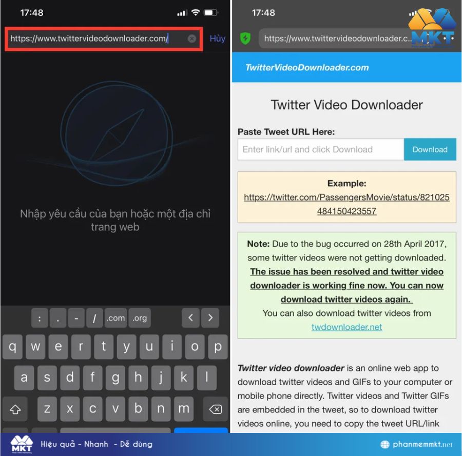 Cách tải video Twitter về Iphone