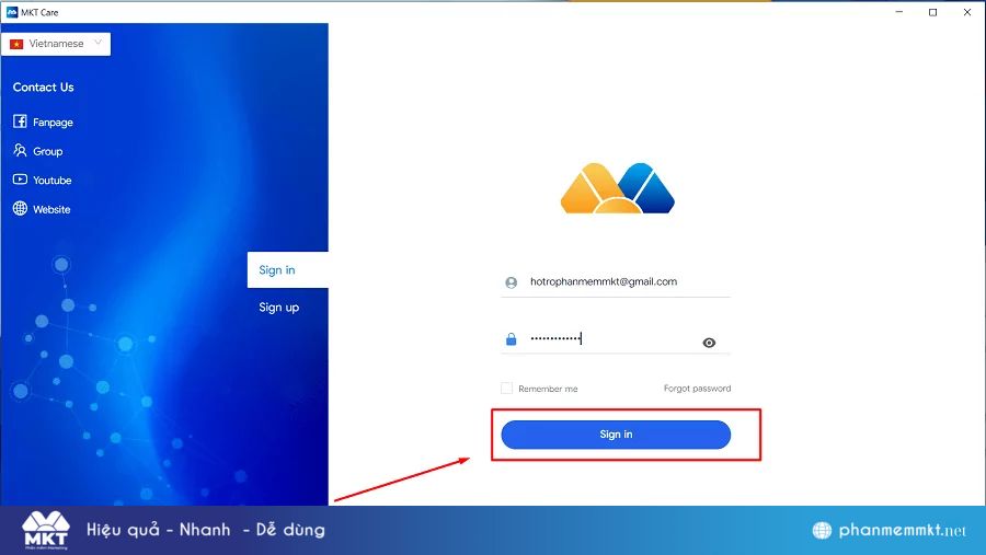 Cách hack like facebook ảnh không tụt bằng MKT Care