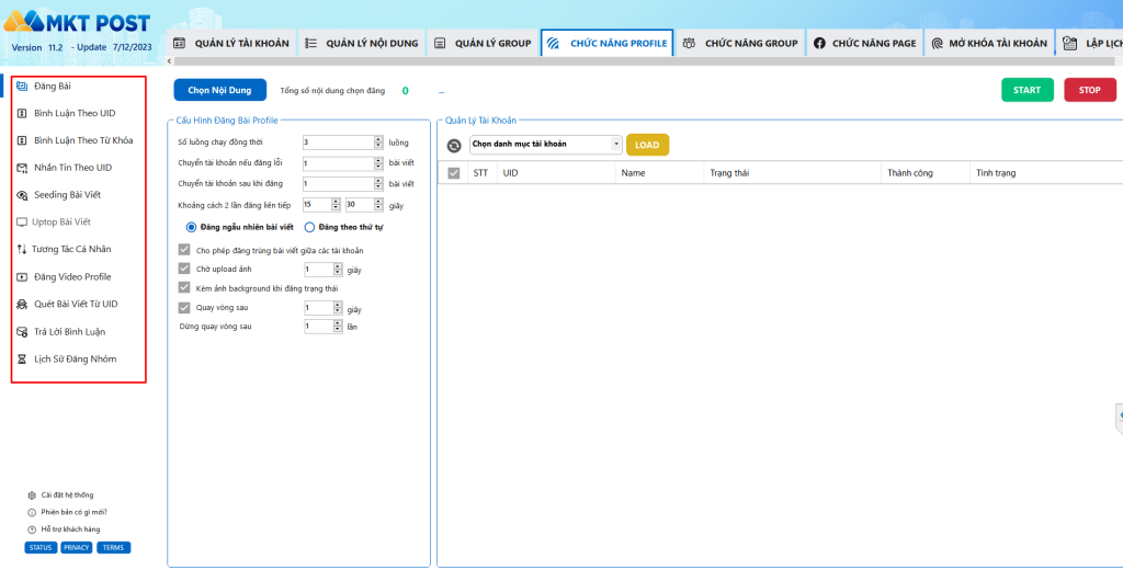 Các tính năng của phần mềm đăng bài bán hàng MKT POST