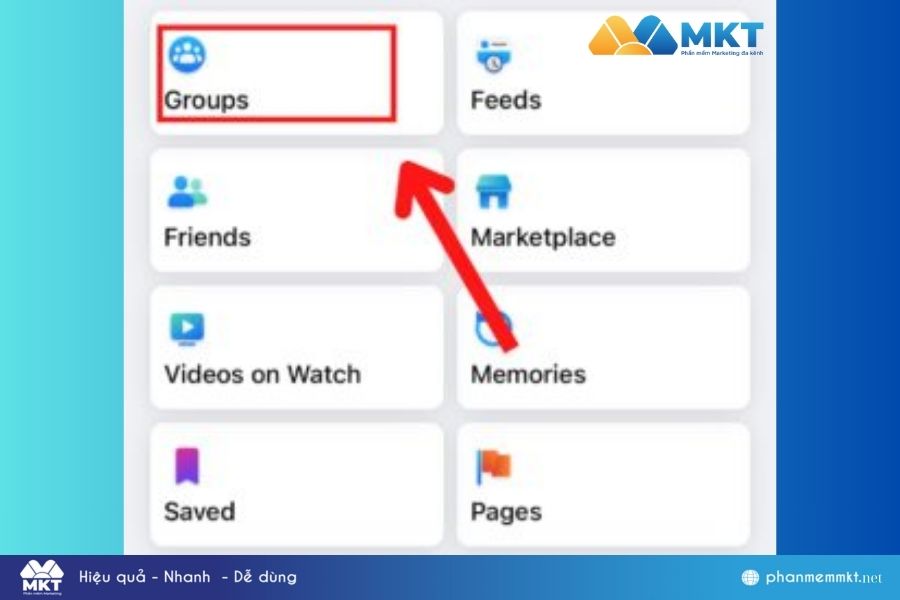 Cách tìm nhóm trên Facebook bằng điện thoại