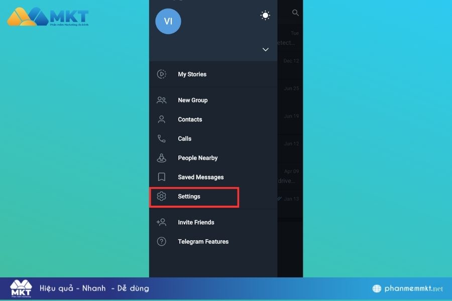 Clear Telegram Cache khi không thể xem video