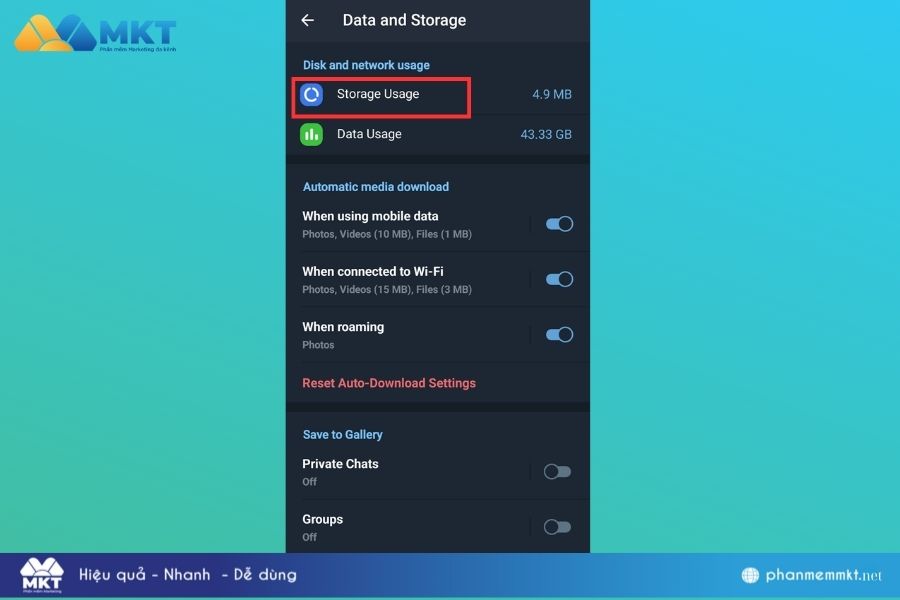 Clear Telegram Cache khi không thể xem video