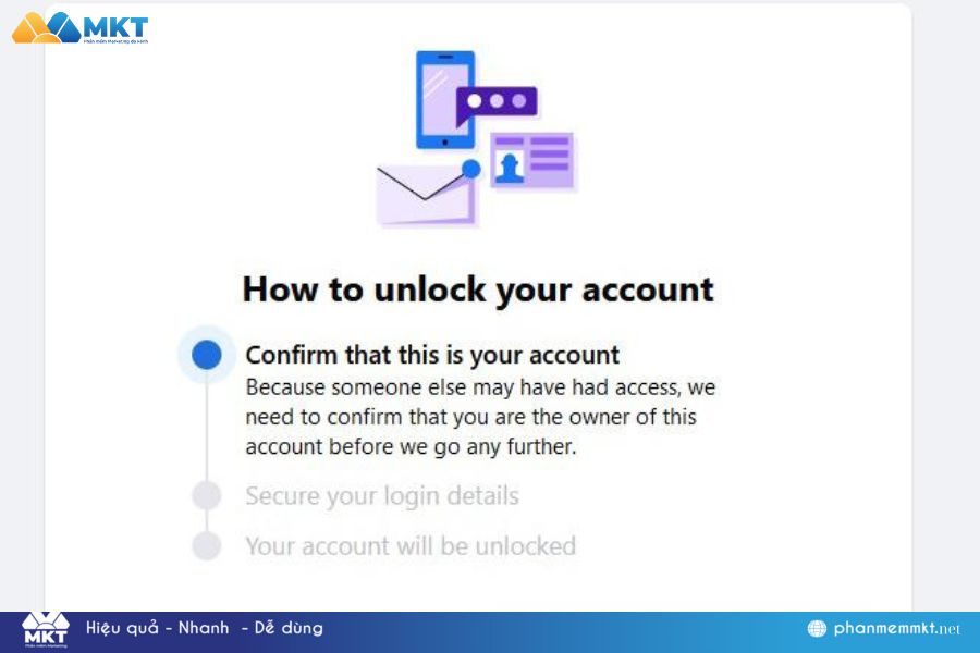 Tài khoản của bạn bị khóa vì cần xác nhận chủ sở hữu hợp lệ 