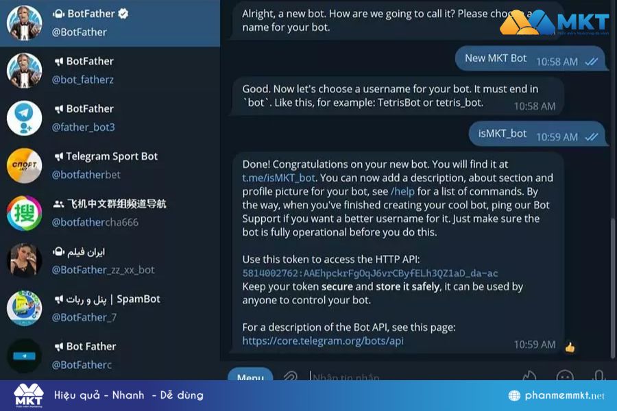 Cách tạo bot quản lý Telegram