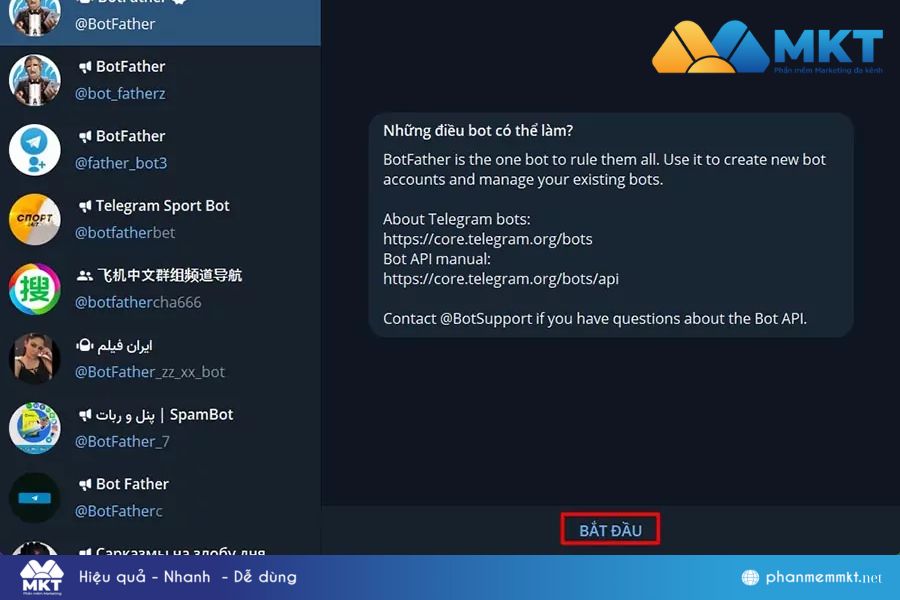 Cách tạo bot quản lý Telegram