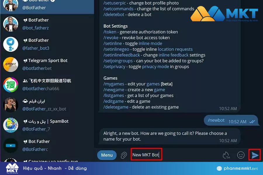 Cách tạo bot quản lý Telegram