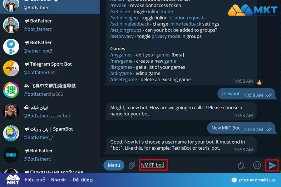 Cách tạo bot quản lý Telegram