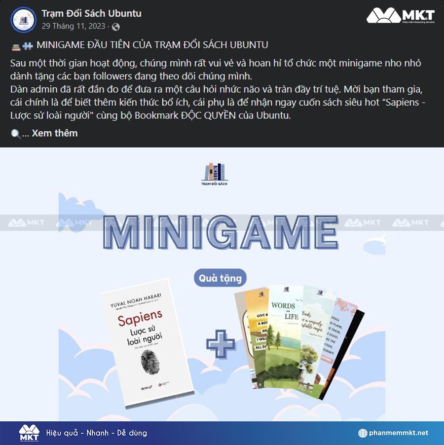 Tổ chức các minigame, tặng quà