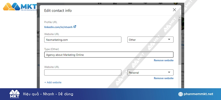 Sử dụng văn bản trong các mô tả URL để tối ưu SEO LinkedIn