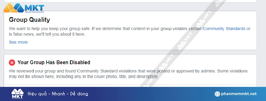 Việc cổ súy cho các hành vi cá cược, cờ bạc sẽ khiến group Facebook bị vô hiệu hóa