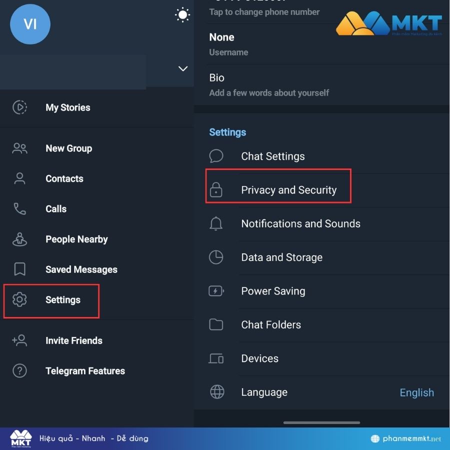 Thay đổi mật khẩu Telegram của bạn