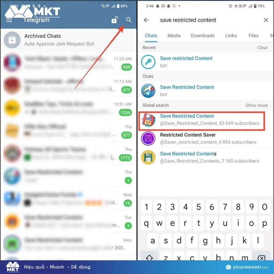 Cách tải video trên Telegram khi bị chặn