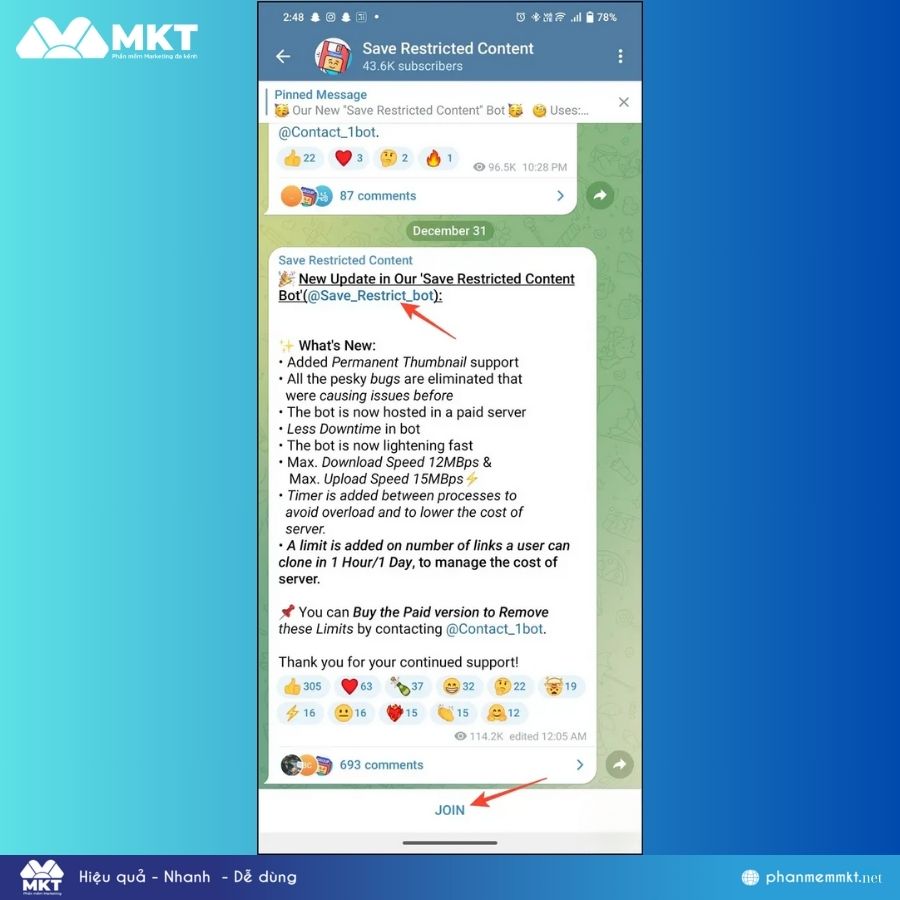Cách tải video trên Telegram khi bị chặn