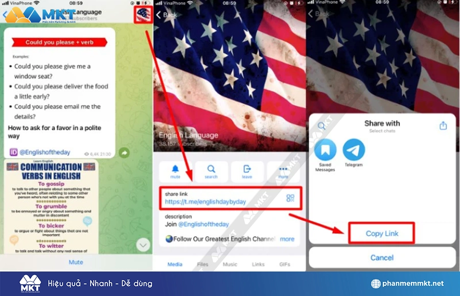 Vào group Telegram bị chặn trên iPhone bằng link