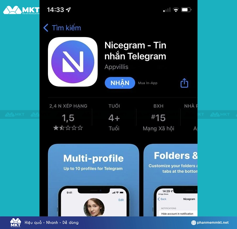 Tải Nicegram về điện thoại