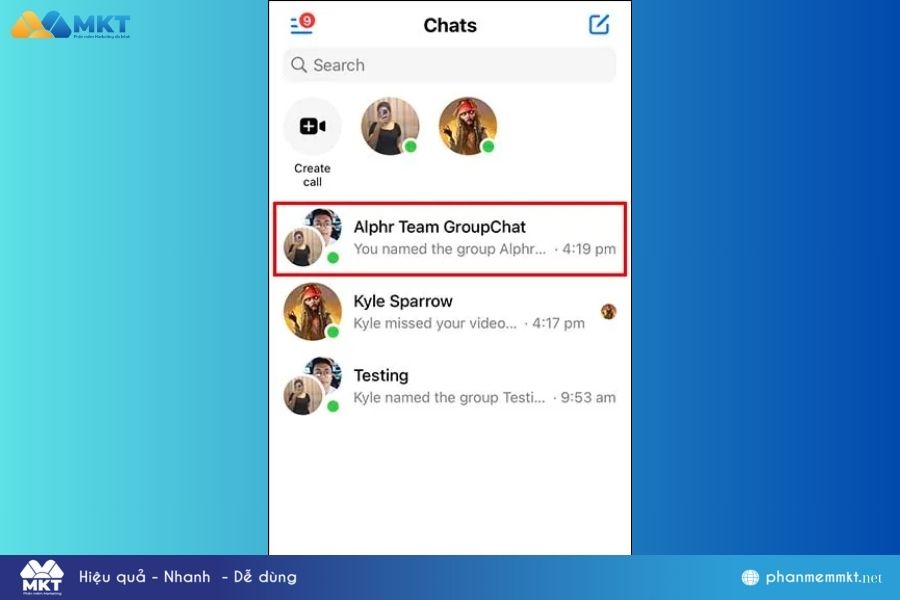 Cách xóa trò chuyện nhóm trên Facebook với Iphone