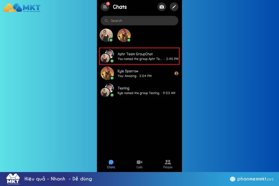 Cách xóa trò chuyện nhóm trên Facebook với Android