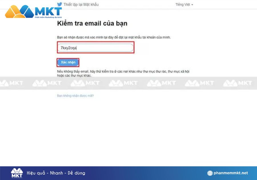 Nhập mã rồi gửi