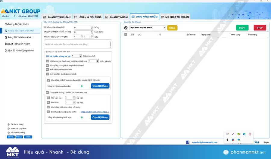 Tự động tương tác với các thành viên mới trong Group