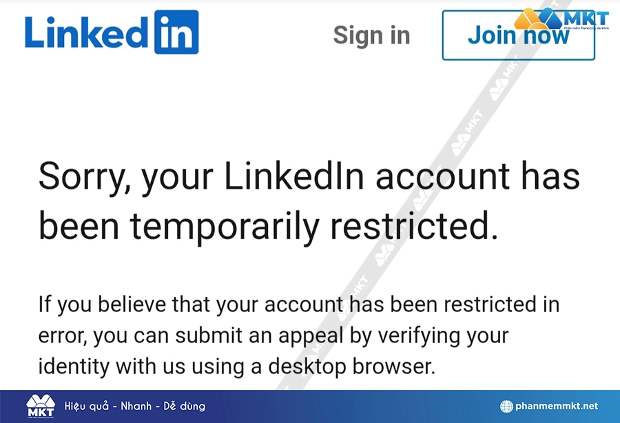 Khởi động lại tài khoản LinkedIn