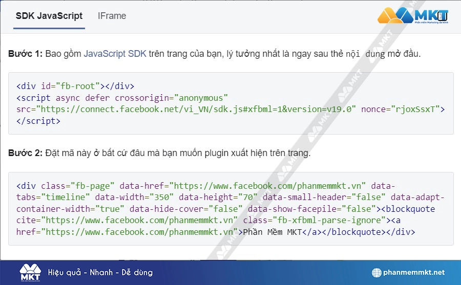 Nhúng nút Like Page trên trang web của bạn