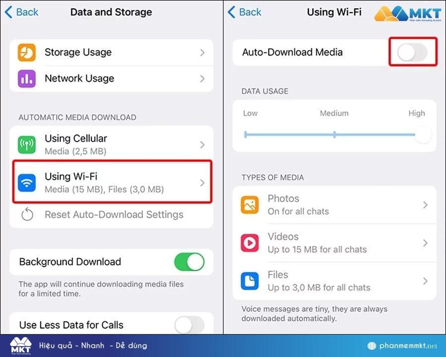 Cách tắt tự tải video trên Telegram về điện thoại Iphone