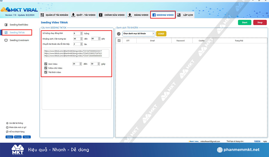 Tạo kịch bản buff view TikTok tự động