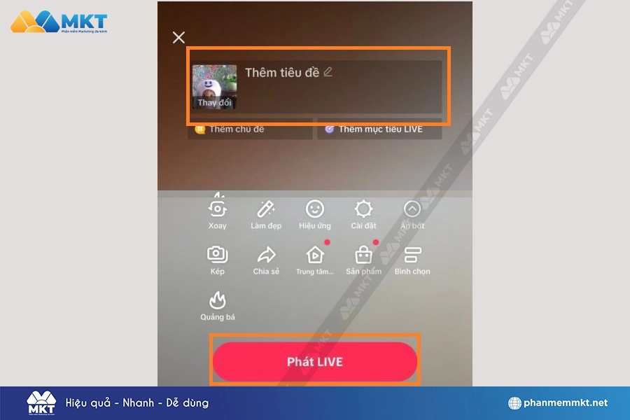 Bắt đầu live trên TikTok