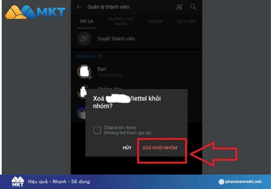 Xóa khỏi nhóm