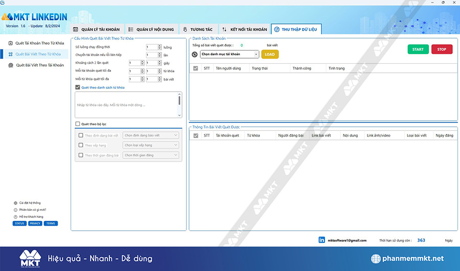 Quét bài viết theo từ khóa