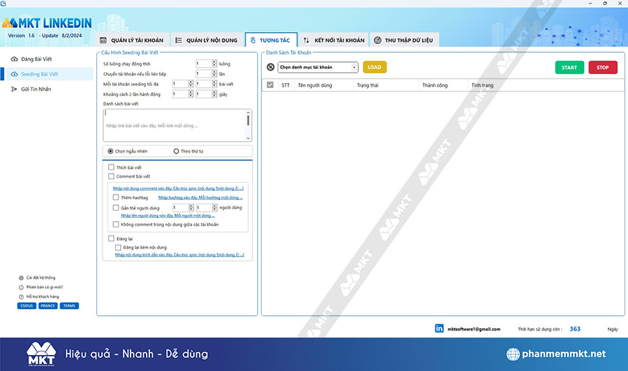 Seeding bài đăng trên LinkedIn tự động