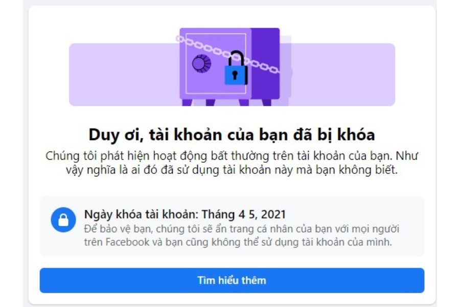 Cách lấy lại tài khoản Facebook bị khóa