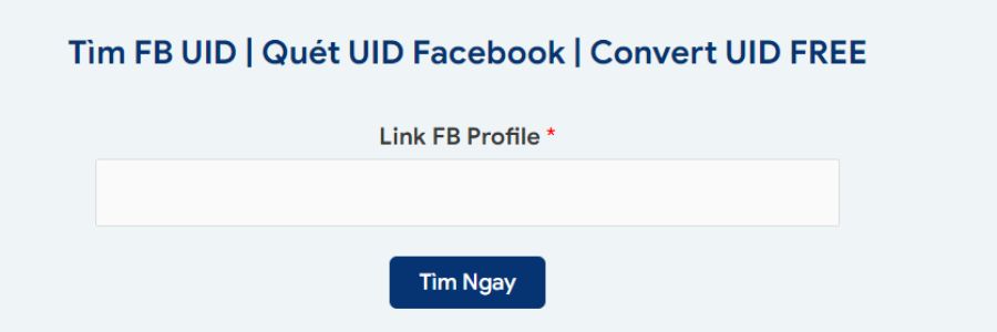 Lấy UID Facebook bằng tool