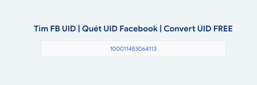 Lấy UID Facebook