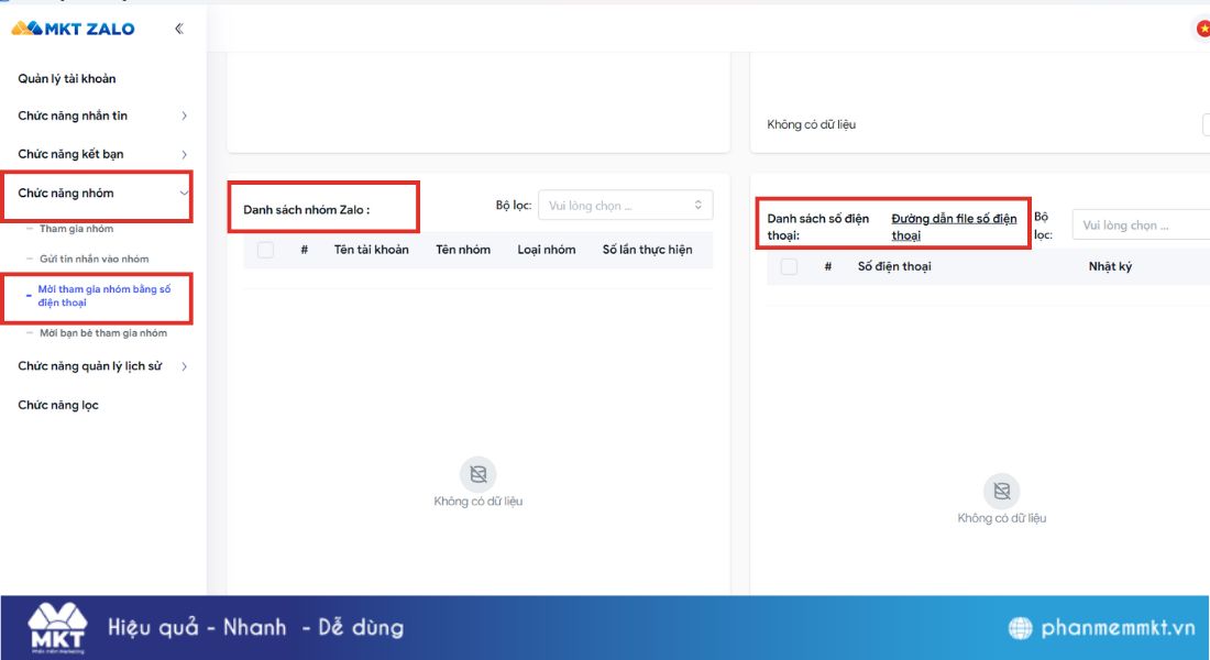 Tạo nhóm Zalo 1000 người bằng phần mềm MKT Zalo