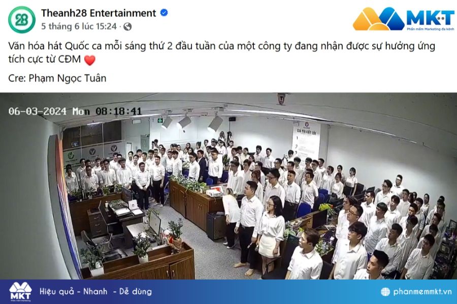 Báo chi nói gì về văn hóa chào cờ tại phần mềm MKT