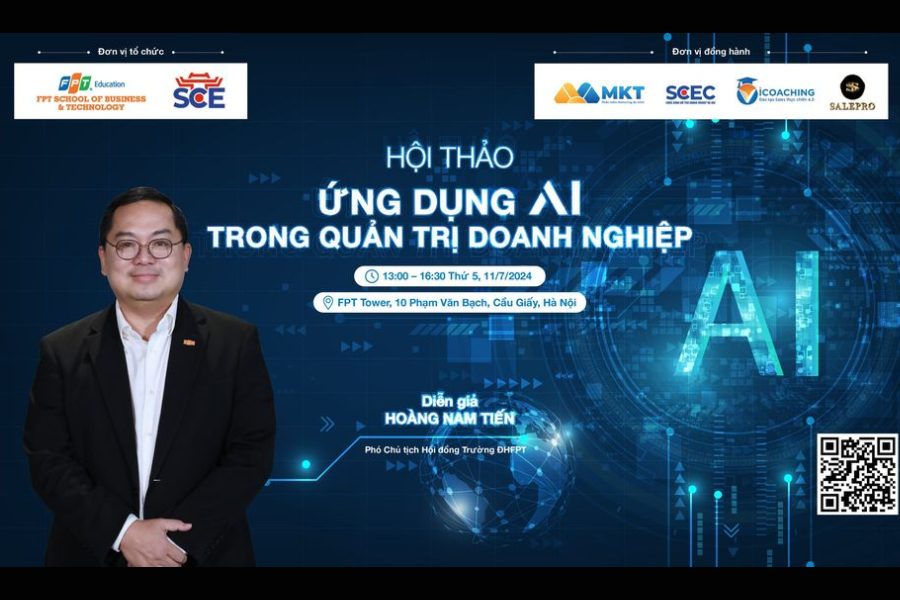 Phần mềm MKT đồng hành cùng diễn giả Hoàng Nam Tiến tại sự kiện "Ứng dụng Công nghệ AI trong Quản trị Doanh nghiệp"