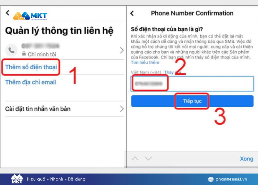 Kiểm tra xem số điện thoại đang hiện có đúng không